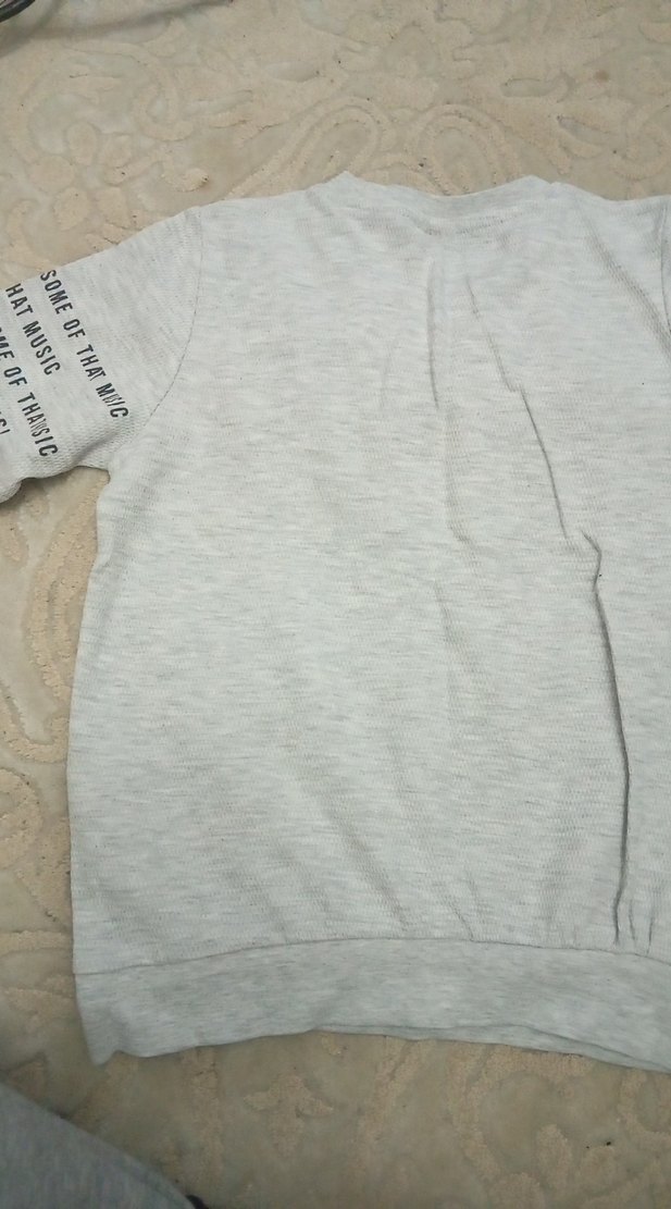 Erkek Gri Baskılı Sweatshirt Uzun Kollu - Görsel 3