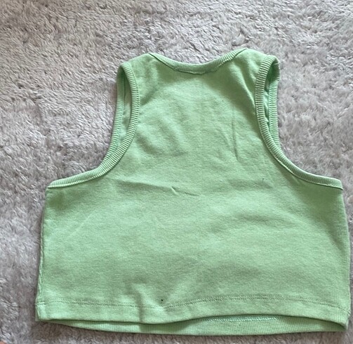 Diğer Halter Yaka Mint Yeşili Crop