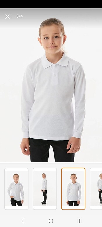 12-13 Yaş Beden beyaz Renk Polo yaka okul tshirt