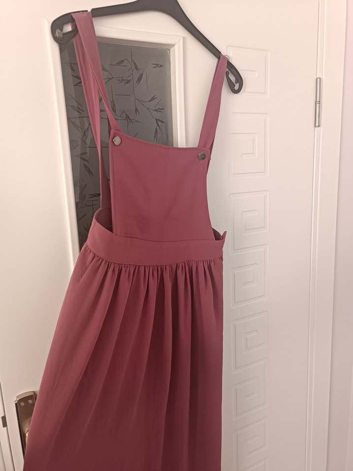 pembe renk Askılı Bol Kesim jile - Görsel 3