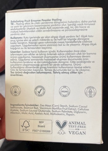 Eksfoliye Edici Meyve Enzimli Toz Peeling 55g - Görsel 2