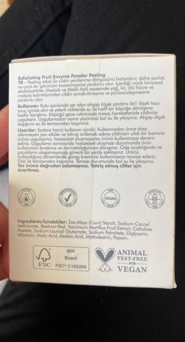 Eksfoliye Edici Meyve Enzimli Toz Peeling 55g - Görsel 2