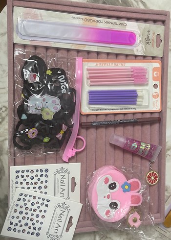 Pastel Pembe Parlak Kız Aksesuar Seti - Görsel 2