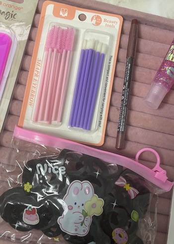 Pastel Pembe Parlak Kız Aksesuar Seti - Görsel 4