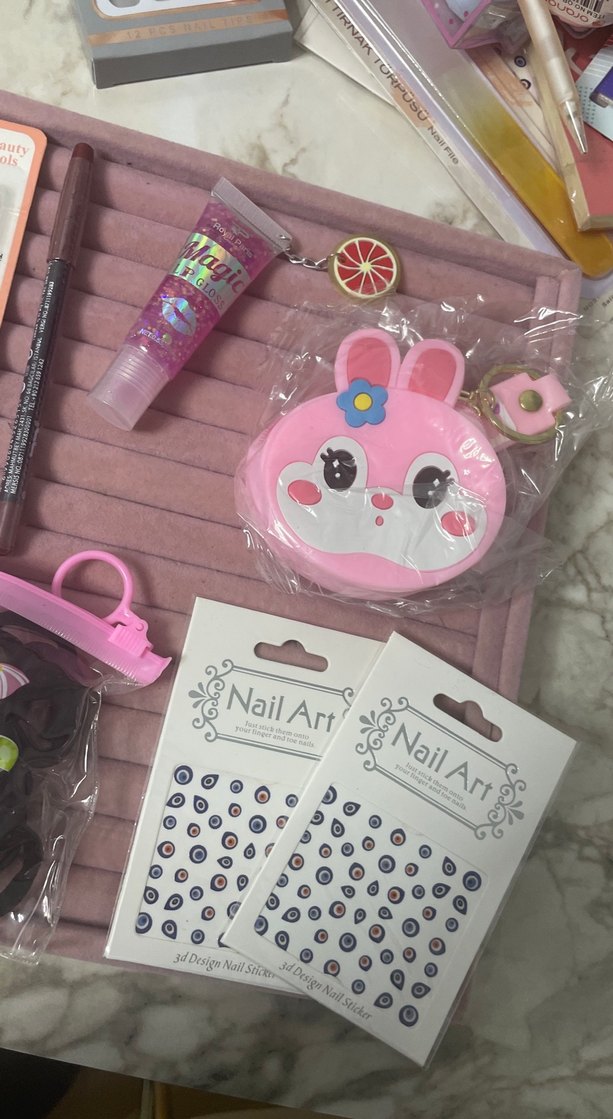 Pastel Pembe Parlak Kız Aksesuar Seti - Görsel 5