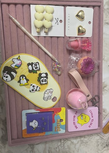 Pastel Pembe Parlak Genç Aksesuar Seti - Görsel 2