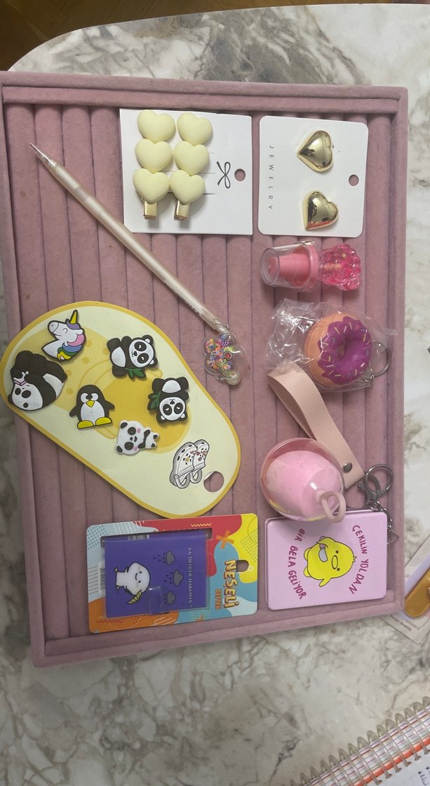 Pastel Pembe Parlak Genç Aksesuar Seti - Görsel 2