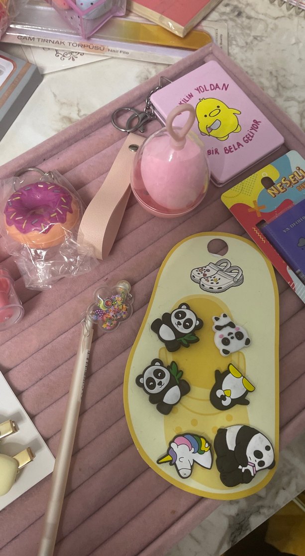 Pastel Pembe Parlak Genç Aksesuar Seti - Görsel 4