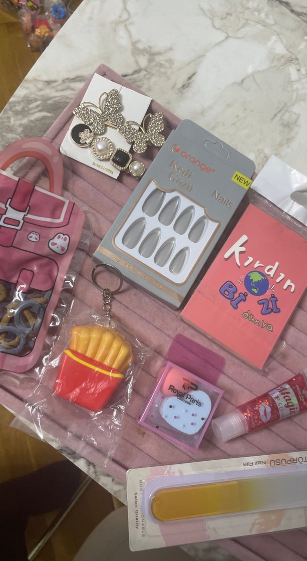 Parlak Pembe Kız Çocuk Aksesuar Seti - Görsel 3