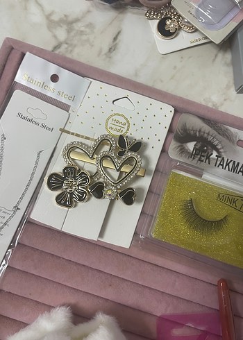 Pastel Pembe Makyaj ve Aksesuar Seti - Görsel 3