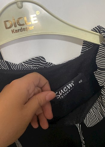 40 Beden Diger Siyah Gri Zincir Detaylı Uzun Elbise