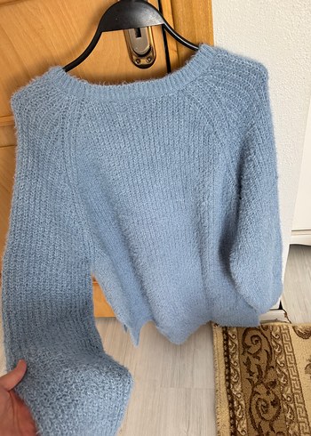 xl Beden mavi Renk Mavi Kadın Örgü Salaş Kazak