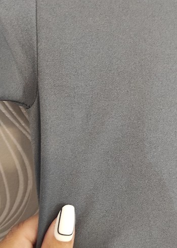 Gri Kısa Kollu Basic Tişört - Görsel 5