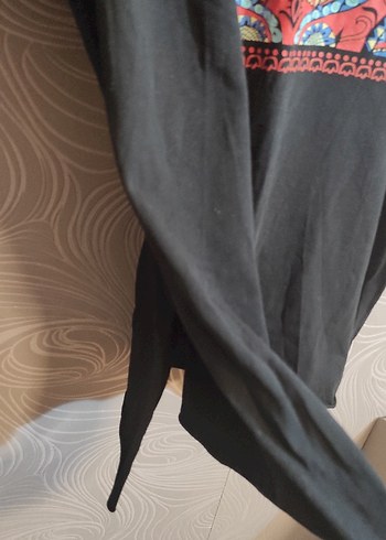 xxl Beden siyah Renk Bohem Çok Renkli Baskılı Siyah Tişört