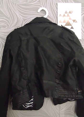 Tokalı Siyah Deri Ceket - Görsel 5