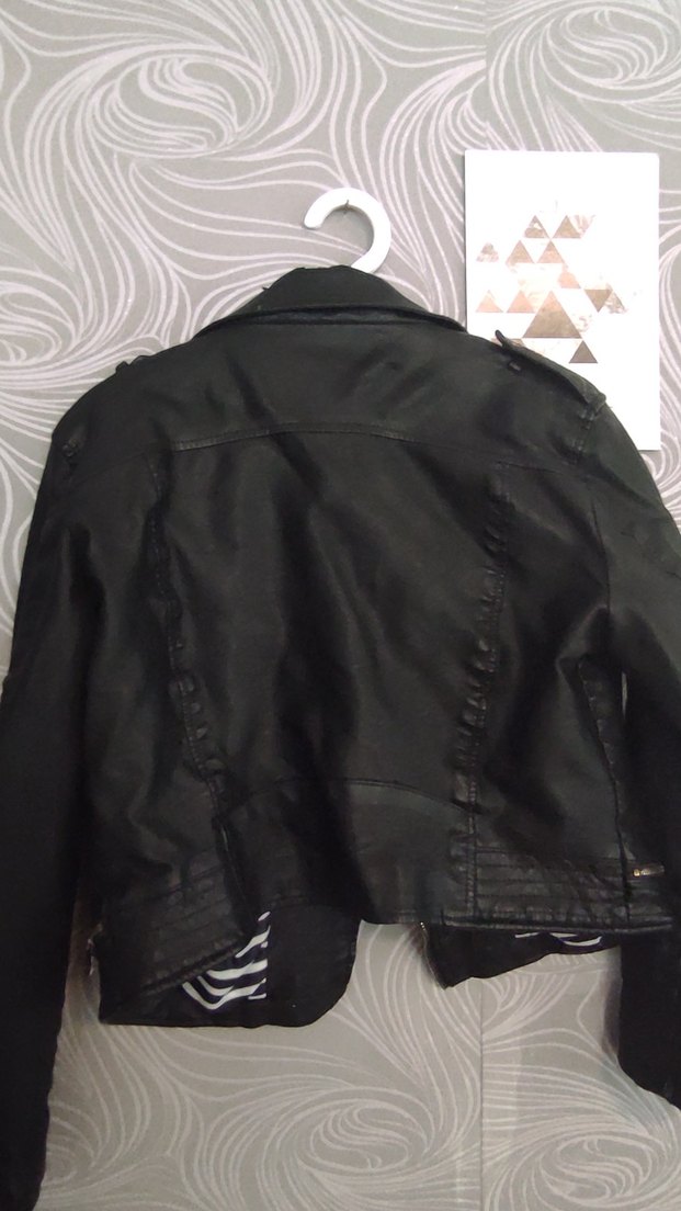 Tokalı Siyah Deri  Ceket - Görsel 5