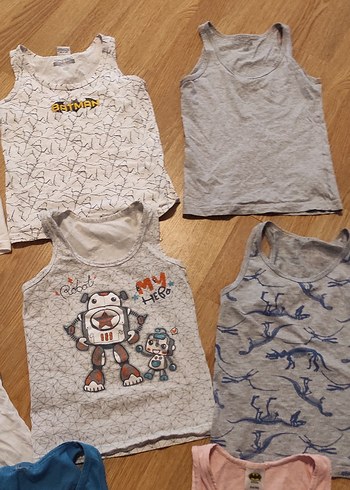 Çocuk İç Atletleri, Pastel ve Gri Renkler - Görsel 8