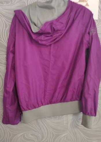 Mor Fermuarlı Kadın Ceket sweatshirt - Görsel 2