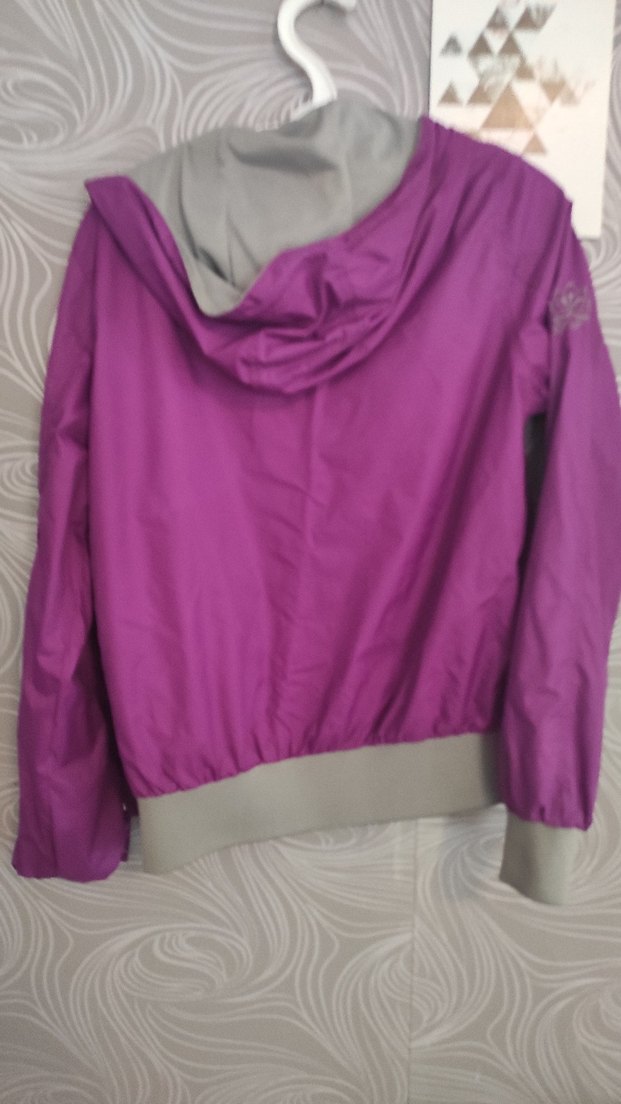 Mor Fermuarlı Kadın Ceket sweatshirt - Görsel 2