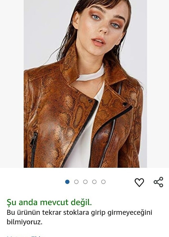 Ekol deri görünümlü ceket - Görsel 4