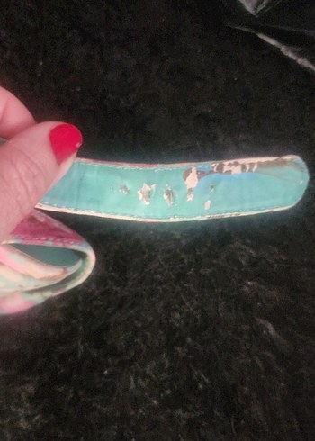 Çiçek Desenli Platform Topuklu Kadın Ayakkabı - Görsel 6