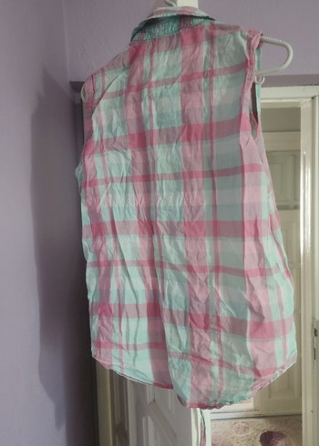 Defacto Pembe Pamuklu Gömlek, Kolsuz, Düğmeli