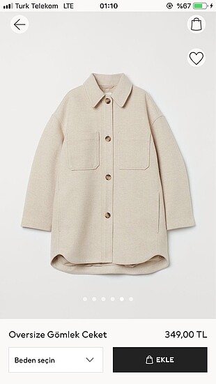 H&M oversize ceket