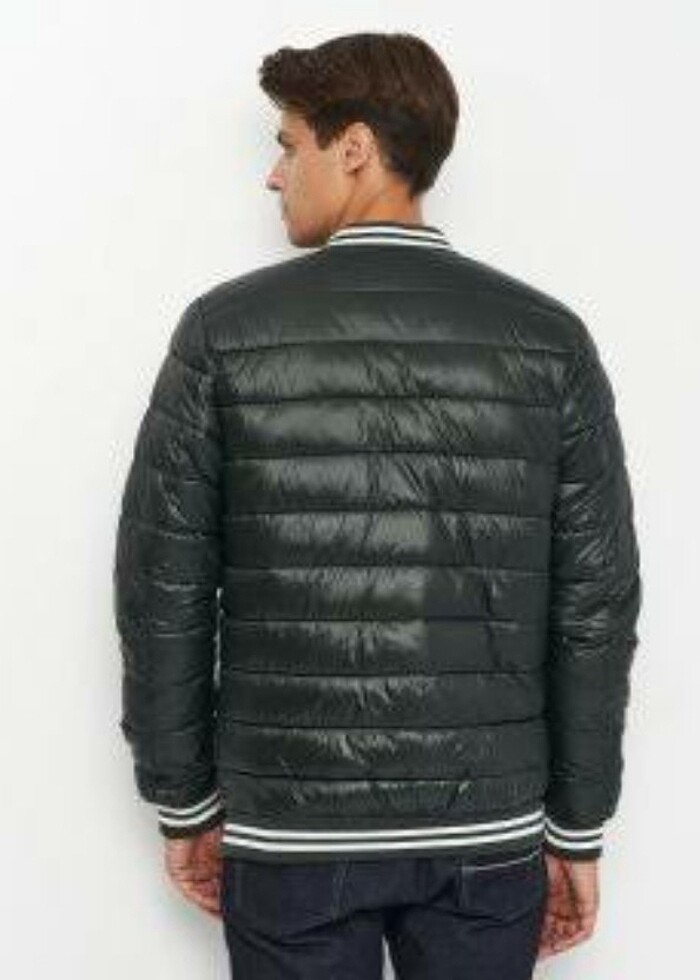 KOTON KOYU YEŞİL ŞİŞME MONT - Görsel 2