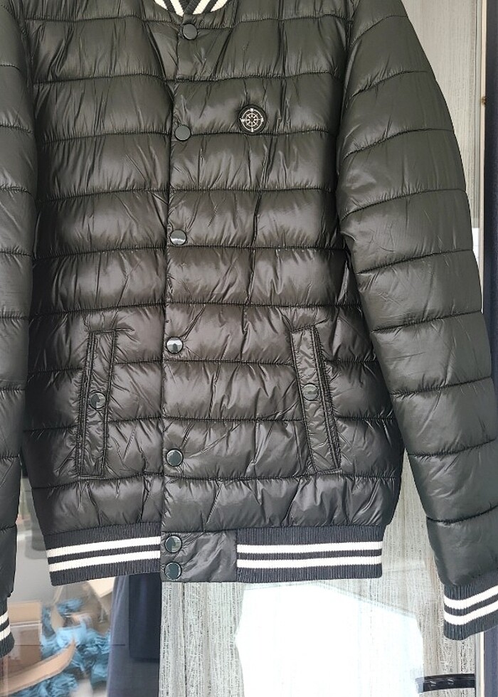 KOTON KOYU YEŞİL ŞİŞME MONT - Görsel 5