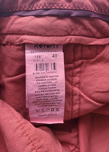 Koton Kiremit pamuklu pantolon 40 - Görsel 7