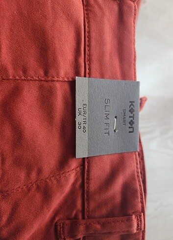 Koton Kiremit pamuklu pantolon 40 - Görsel 8