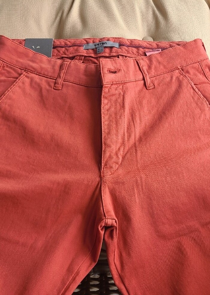 Koton Kiremit pamuklu pantolon 40 - Görsel 3