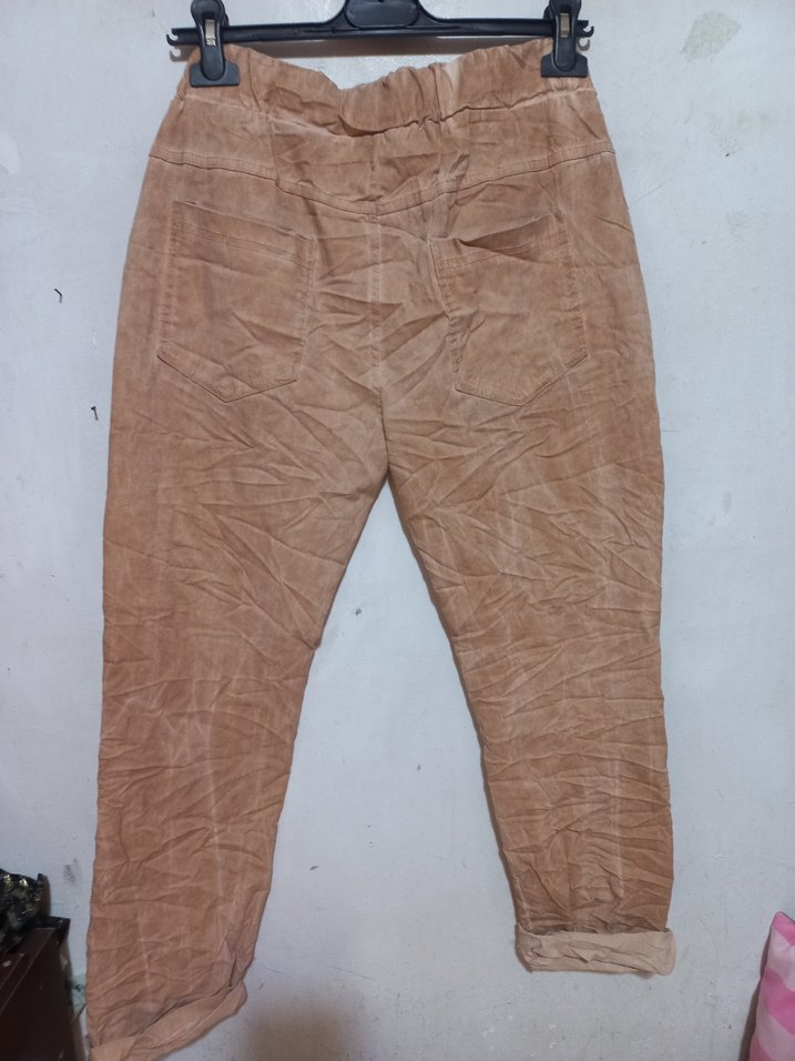 Bej payet Detayli Rahat Kesim Kadın Pantolon - Görsel 2