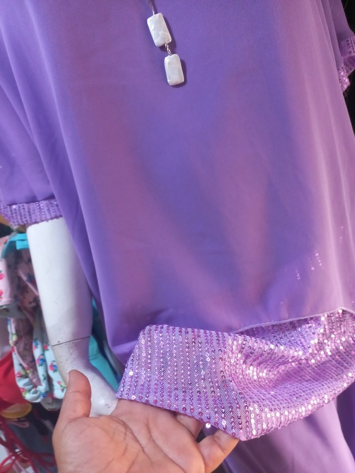 Lila payet detayli takim - Görsel 3