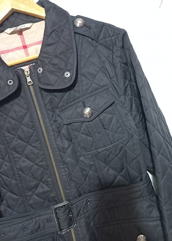 Kemerli Siyah Kadın Mont - Görsel 4