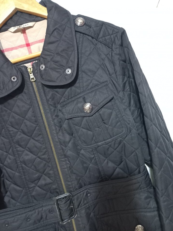 Kemerli Siyah Kadın Mont - Görsel 4