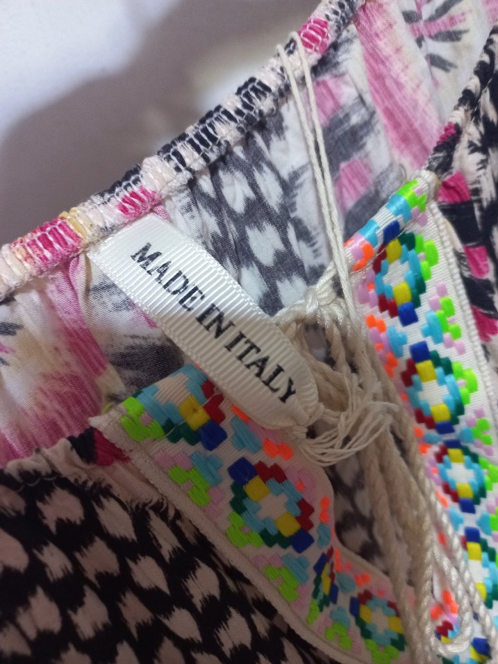 Renkli Püsküllü Bohem Uzun Kollu Bluz - Görsel 2