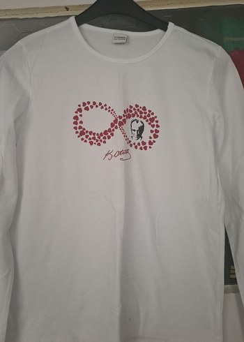 Kız Çocuk Beyaz Uzun Kollu Baskılı Tişört - Görsel 5