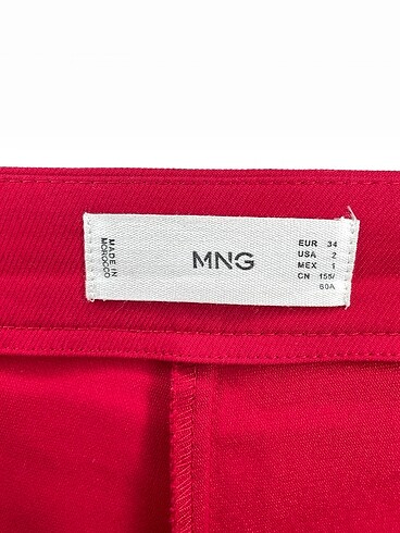 34 Beden kırmızı Renk Mango Kumaş Pantolon %70 İndirimli.