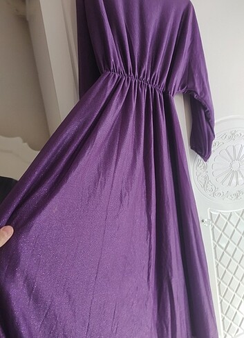 xl Beden mor Renk Tesettür abiye 