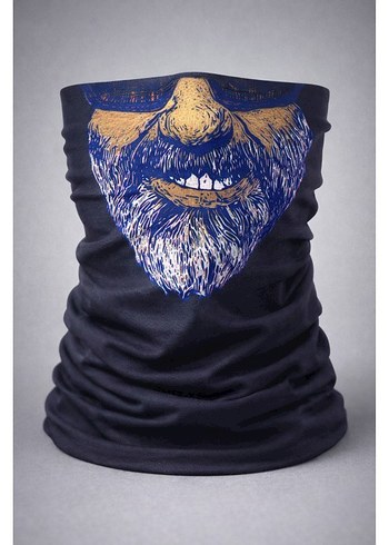 Siyah Baskılı Erkek Biker Bere - Görsel 11