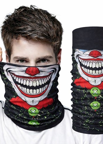 Siyah Baskılı Erkek Biker Bere - Görsel 3