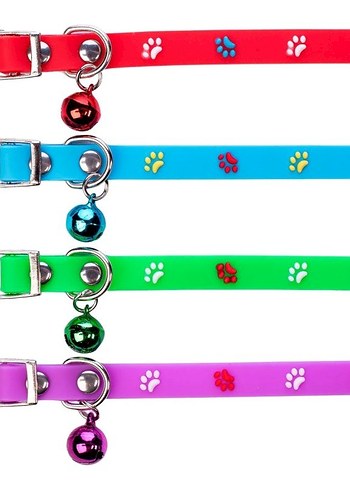 Renkli Pati Desenli Kedi Tasması - Görsel 3