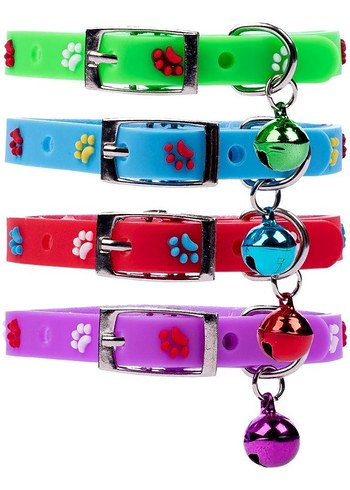 Renkli Pati Desenli Kedi Tasması - Görsel 4