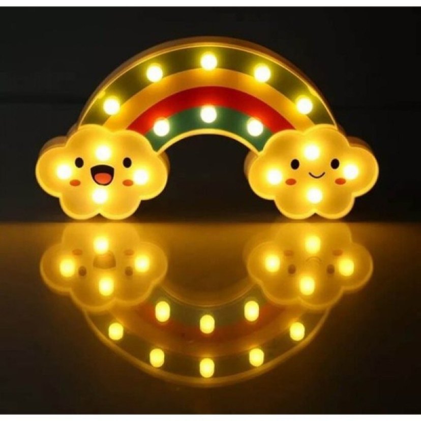 Gökkuşağı Desenli Dekoratif Gece Lambası - Görsel 3