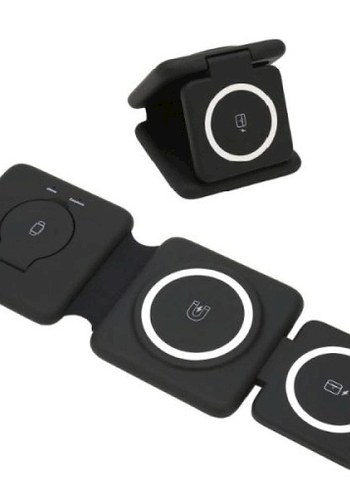 Katlanabilir Kablosuz Telefon ve Saat Şarj Cihazı - Görsel 3