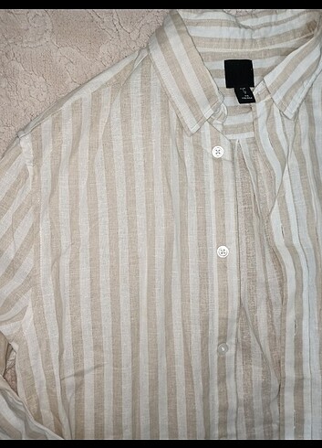 s Beden H&M uzun çizgili gömlek