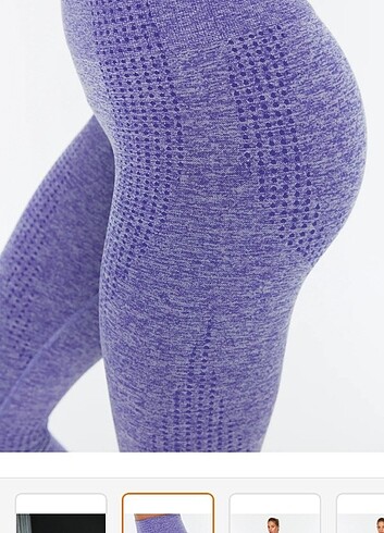m Beden mor Renk Trendyolmilla Lila Seamless/ dikişsiz tam boy örme spor tayt