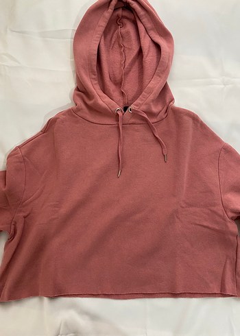 Pembe Kapüşonlu Kadın Sweatshirt