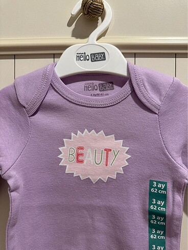 HelloBaby Kız bebek uzun kol body badi zıbın